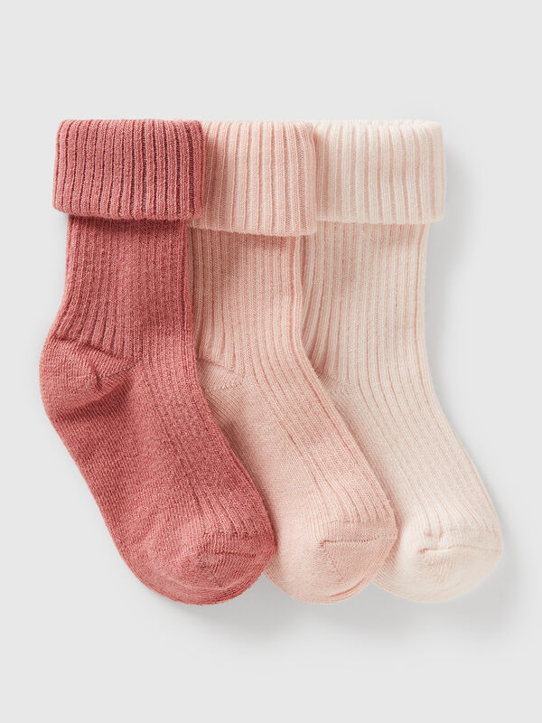 Three pairs of ribbed socks New Born (0-18 months)