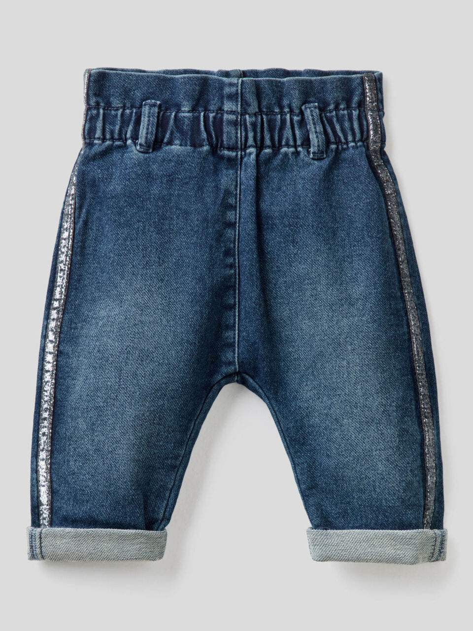 Paperbag jeans with lurex band image number 1