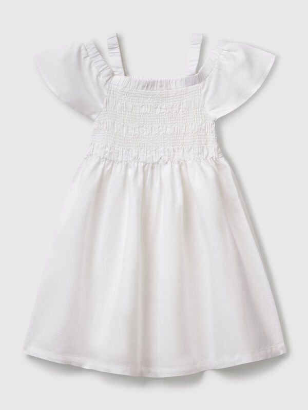 Linen blend dress Junior Girl