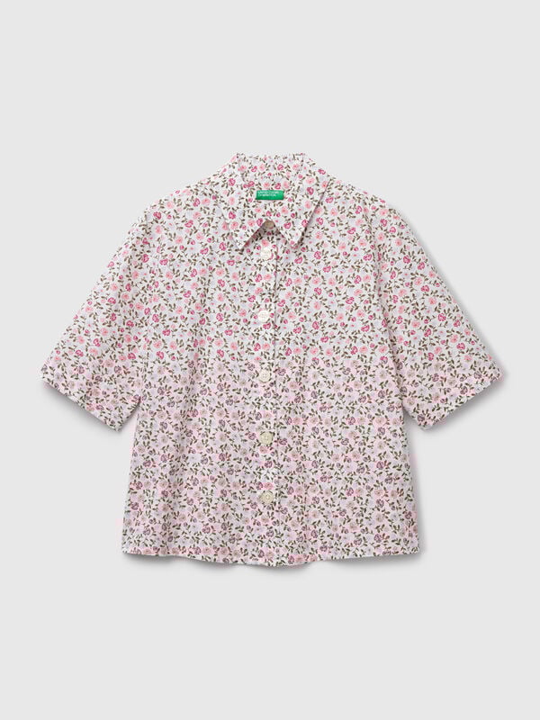 Short sleeve patterned shirt Women