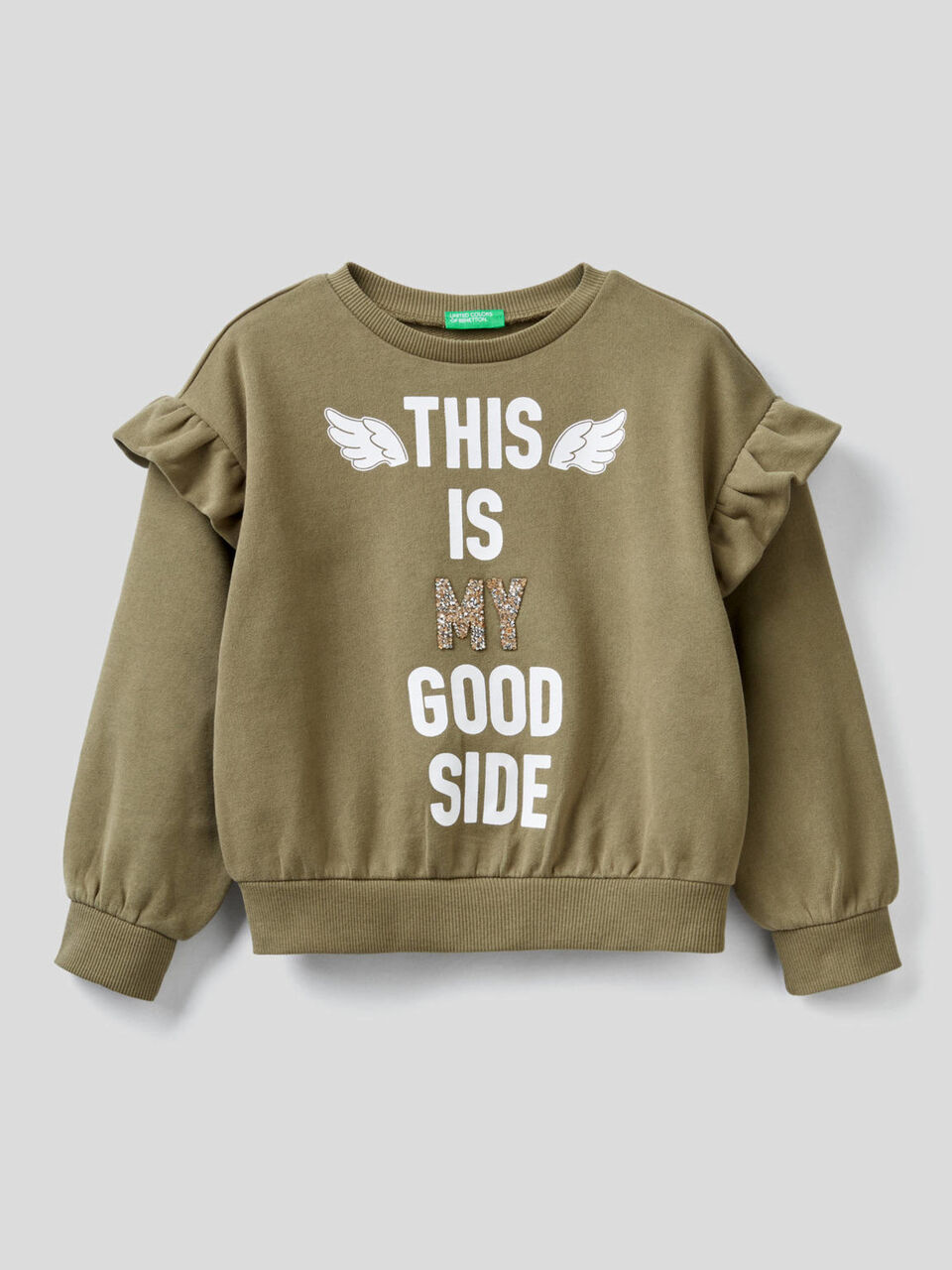 Sweatshirt with rouches and applique image number 1
