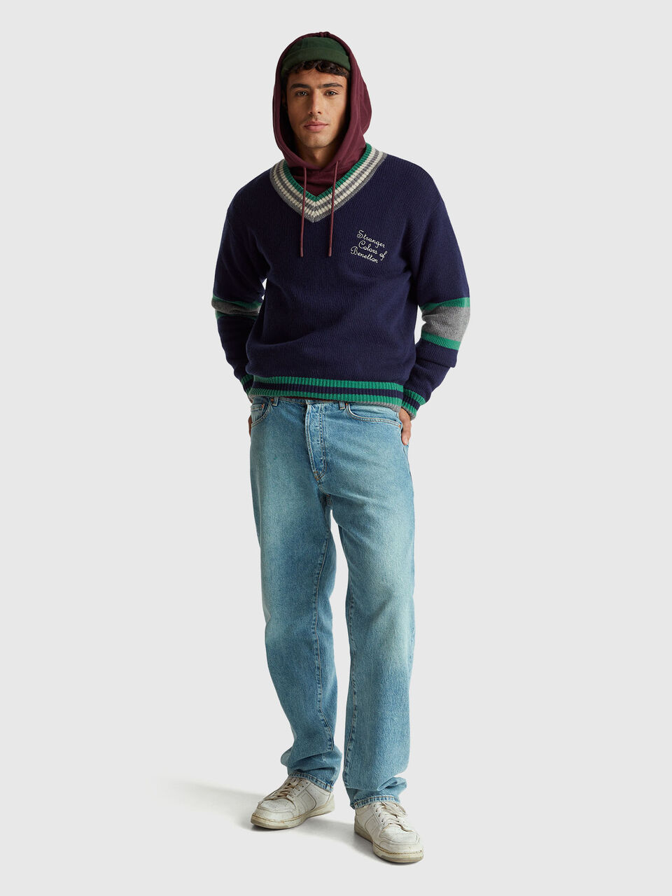 V NECK SWEATER L/S Men image number null