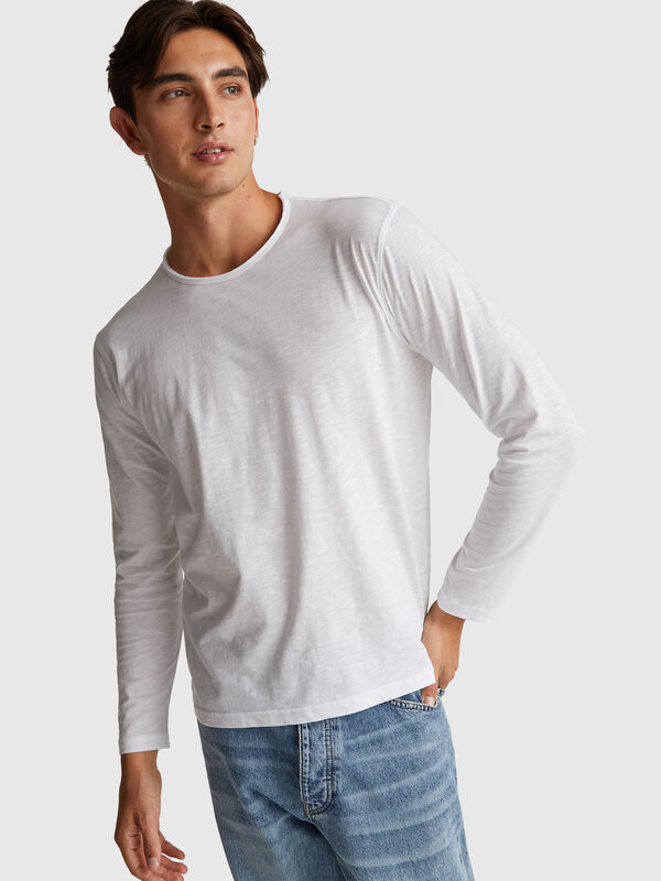 Long sleeve t-shirt in 100% cotton Men