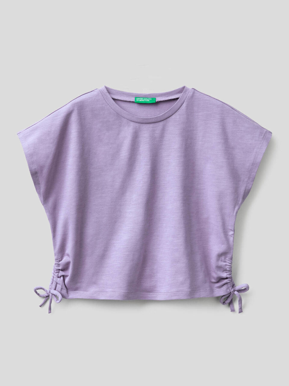 T-shirt in stretch cotton with bows image number null