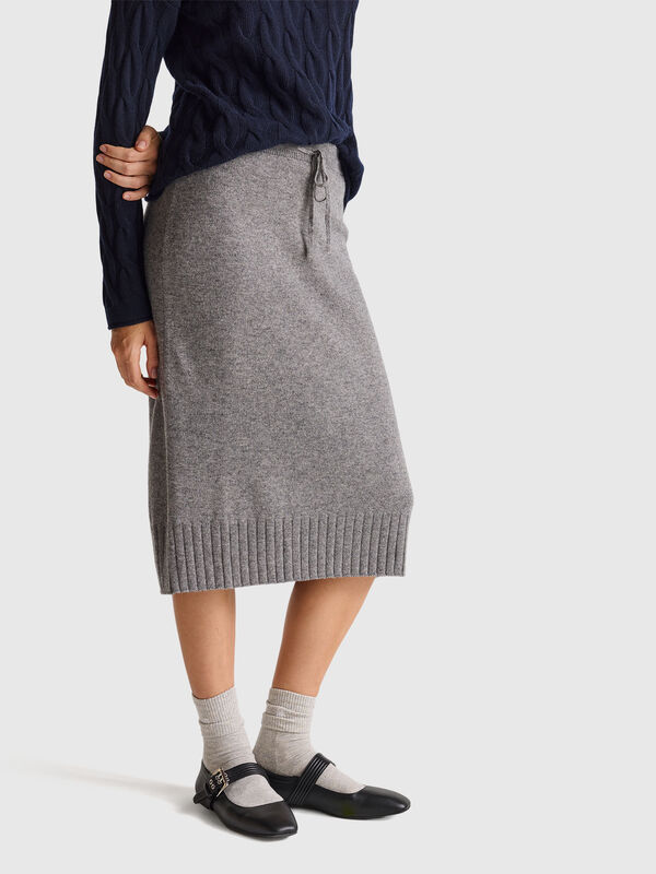 Cashmere blend midi skirt Women