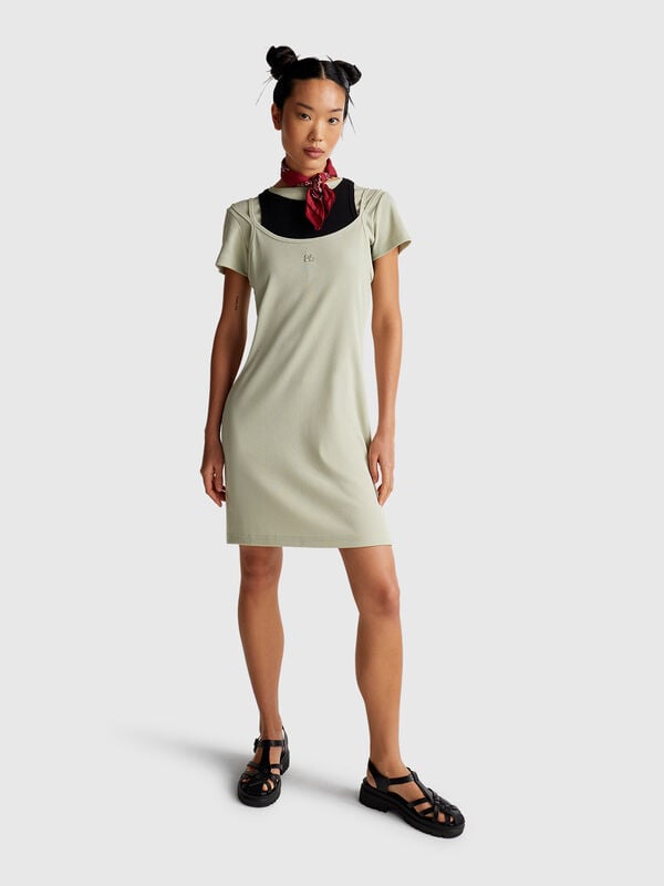Midi dress in cotton blend Women