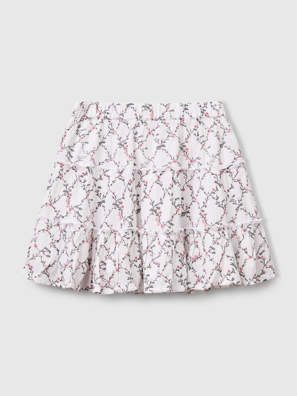 Floral mini skirt with ruffle Junior Girl