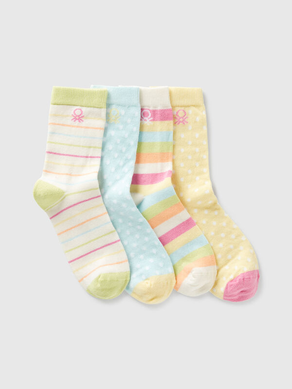 Four pairs of patterned socks  Junior Boy
