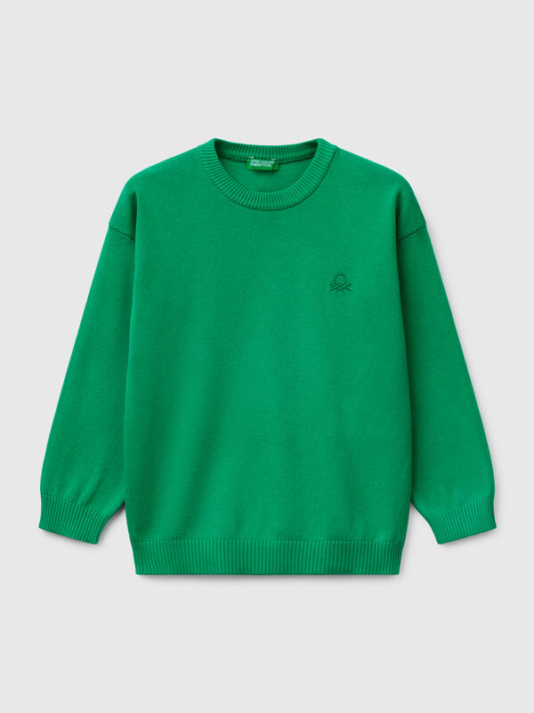 Sweater in pure cotton with logo Junior Boy