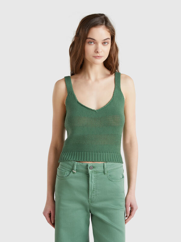 Tank top in 100% knit cotton Women
