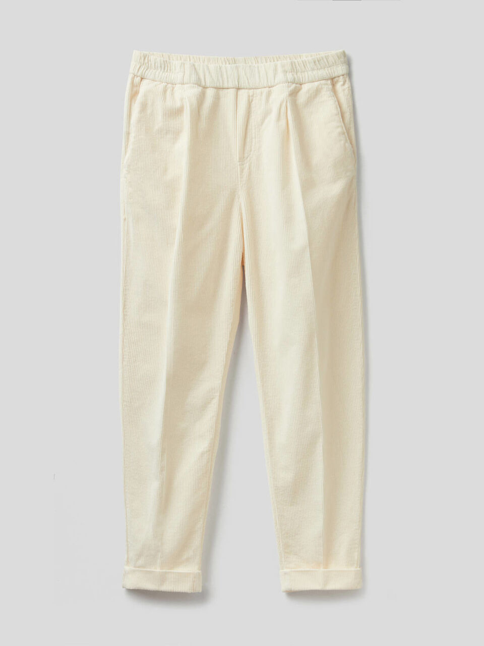 Chinos in velvet with stretch waist image number 1
