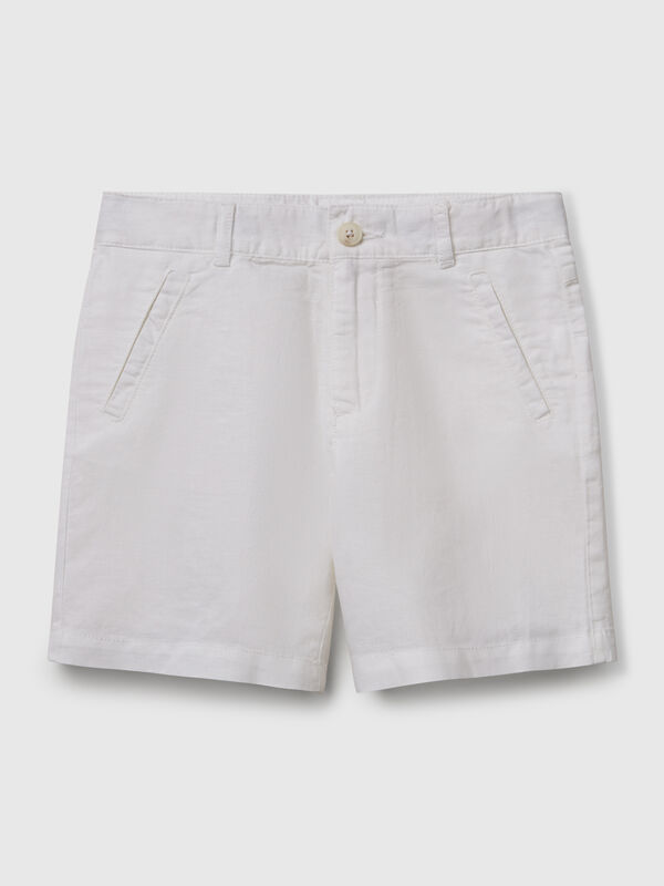 Shorts in linen blend Junior Boy