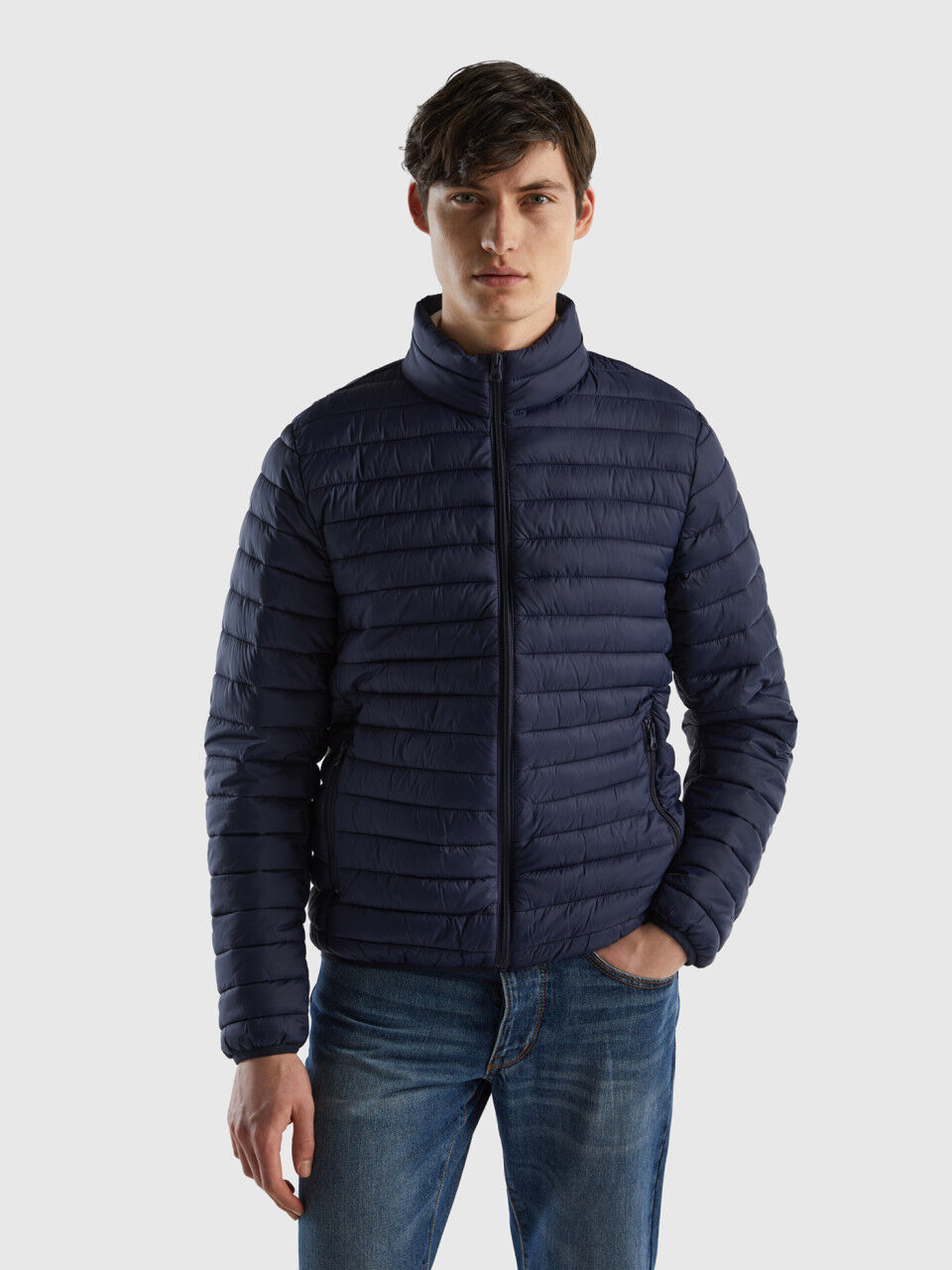 Padded jacket with recycled wadding