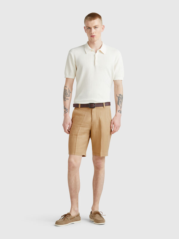 Bermudas in pure linen Men