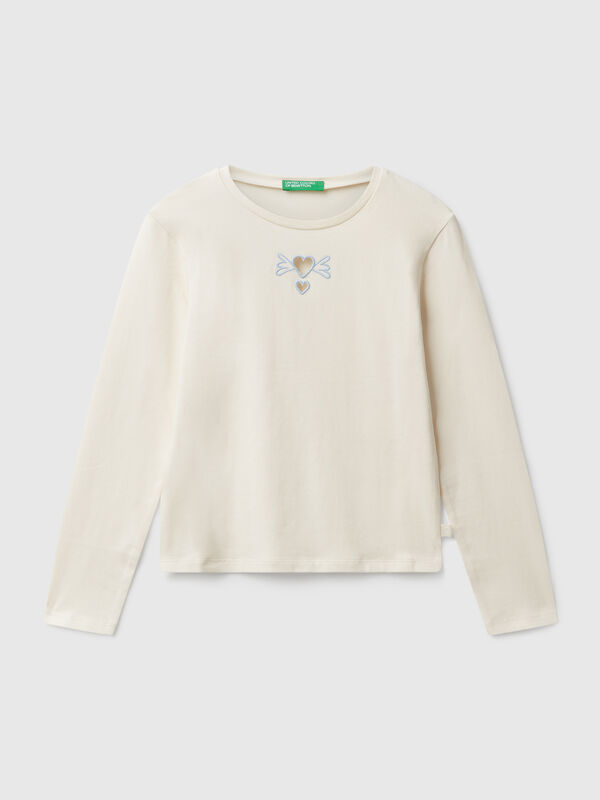 T-shirt with cut-out hearts Junior Girl