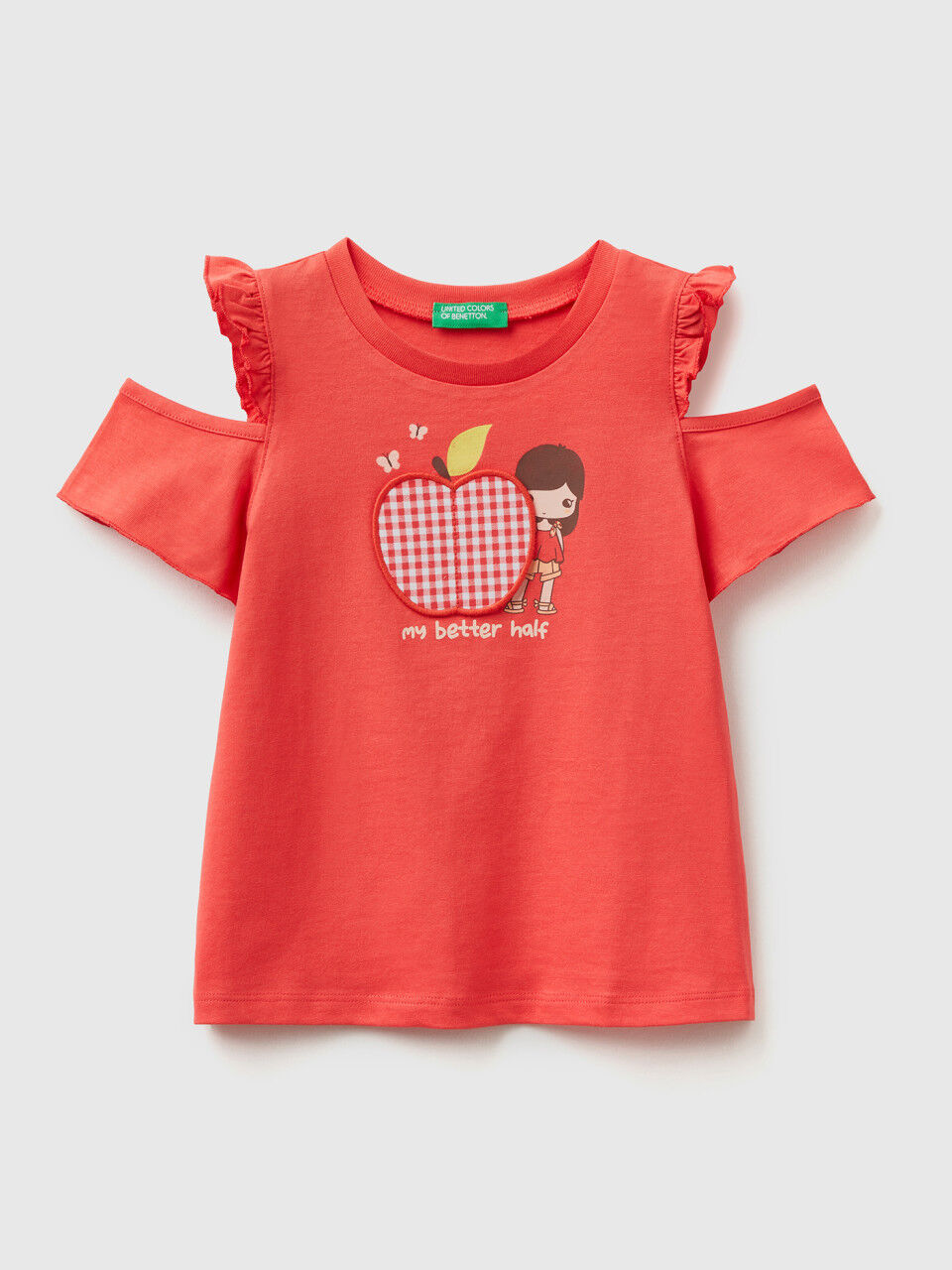 T-shirt with vichy patch