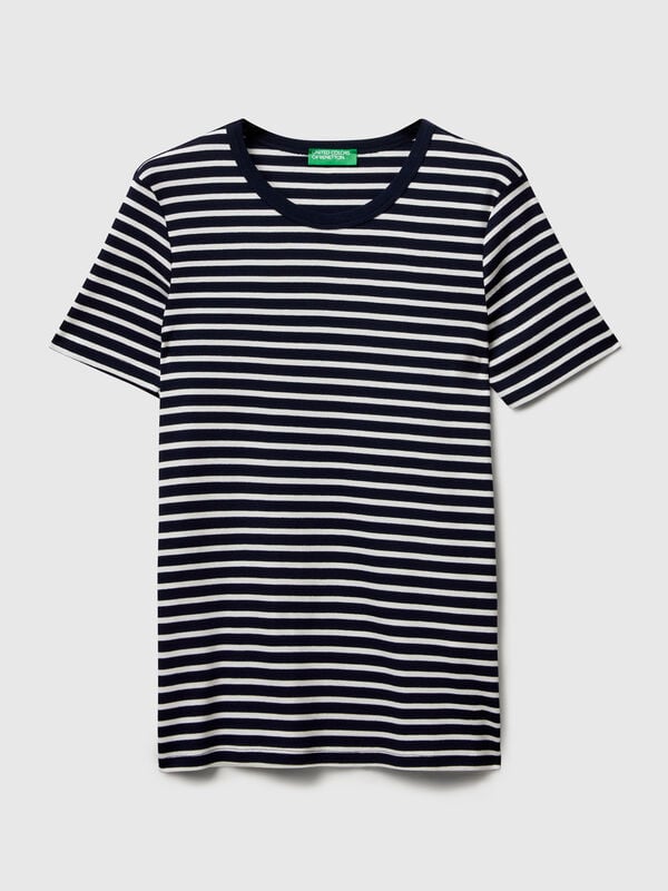 Crew neck striped t-shirt Women