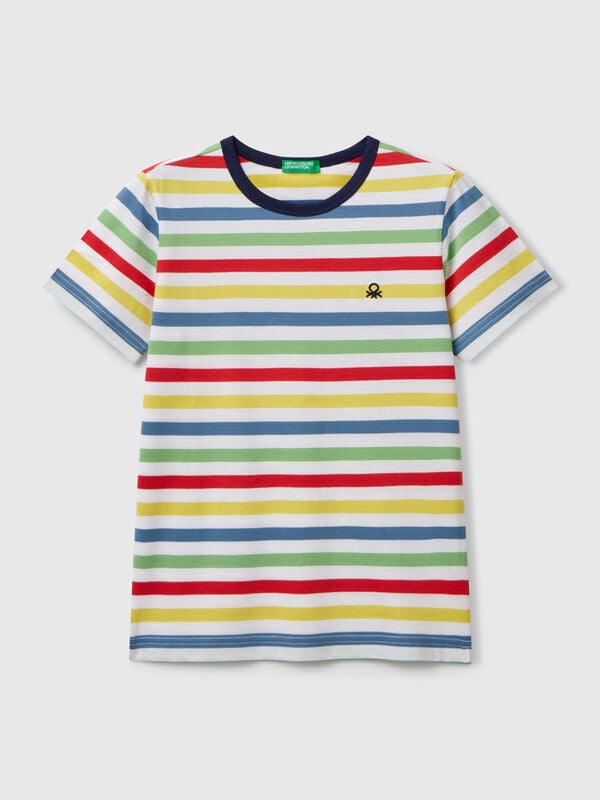 100% cotton striped t-shirt Junior Boy