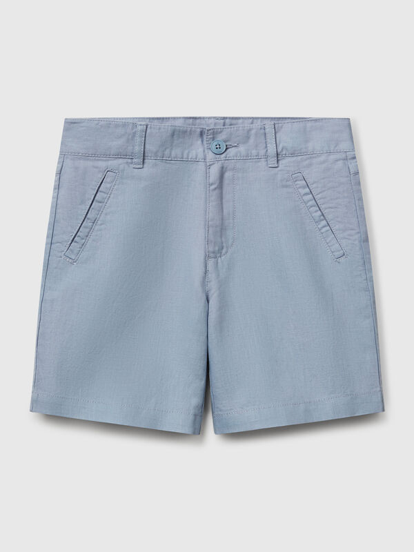 Shorts in linen blend Junior Boy