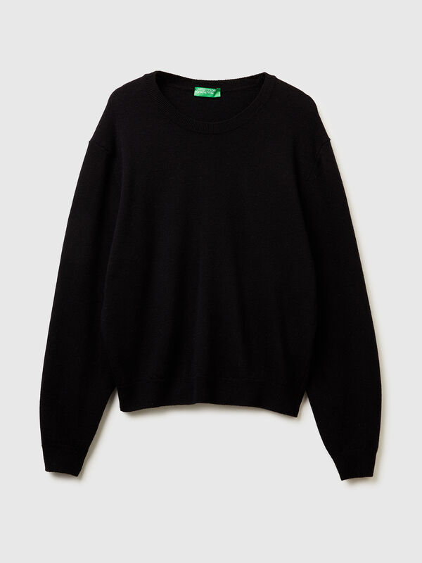 Relaxed fit pure Merino wool sweater Women