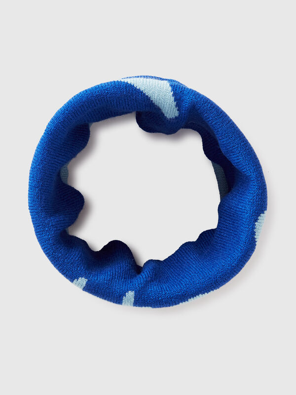 Reversible neck warmer with logo Junior Boy