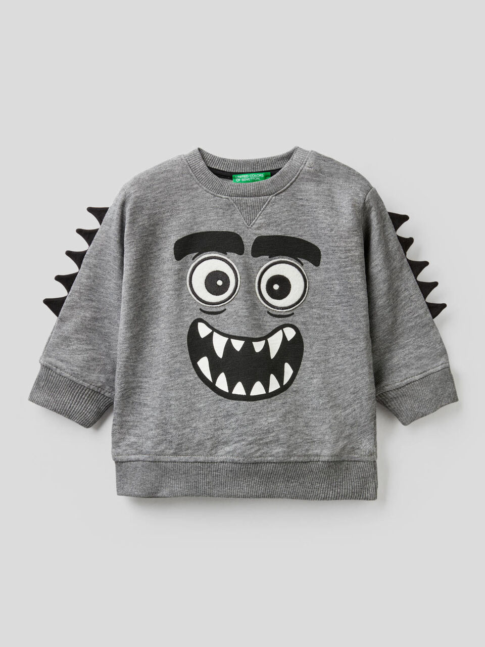 Sweatshirt in 100% cotton with 3D applique image number 1