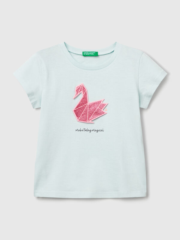 T-shirt with print and application Junior Girl