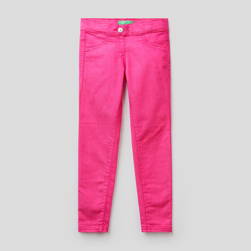 Twill trousers in stretch cotton blend