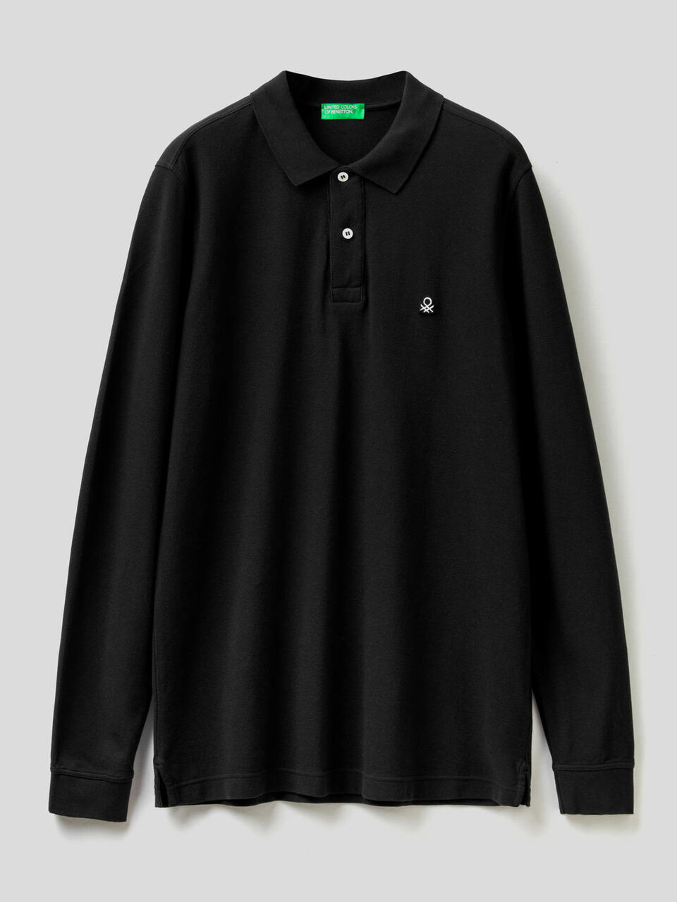 Long sleeve 100% cotton polo image number 1