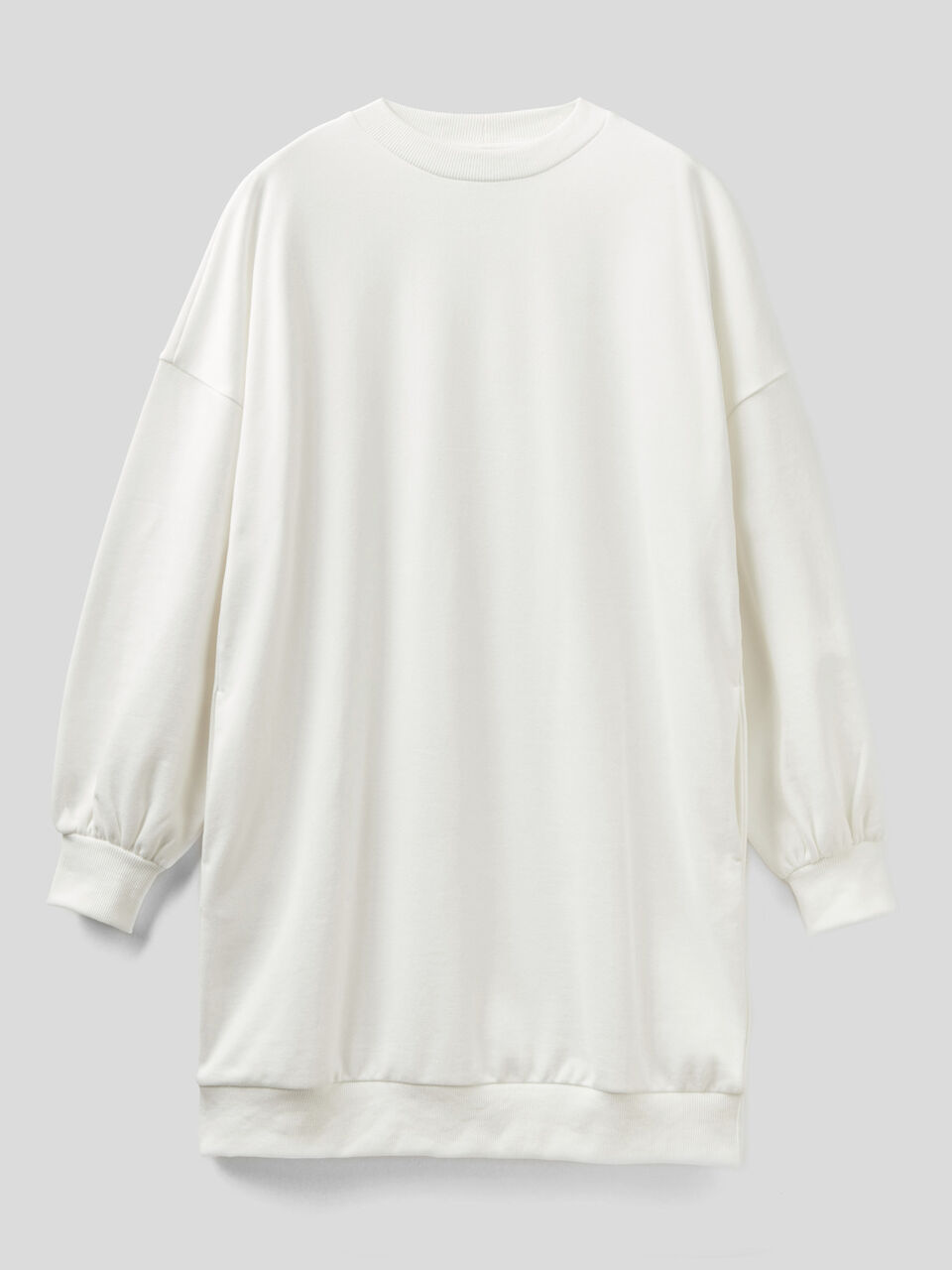 Oversized long sweatshirt in cotton blend image number 1