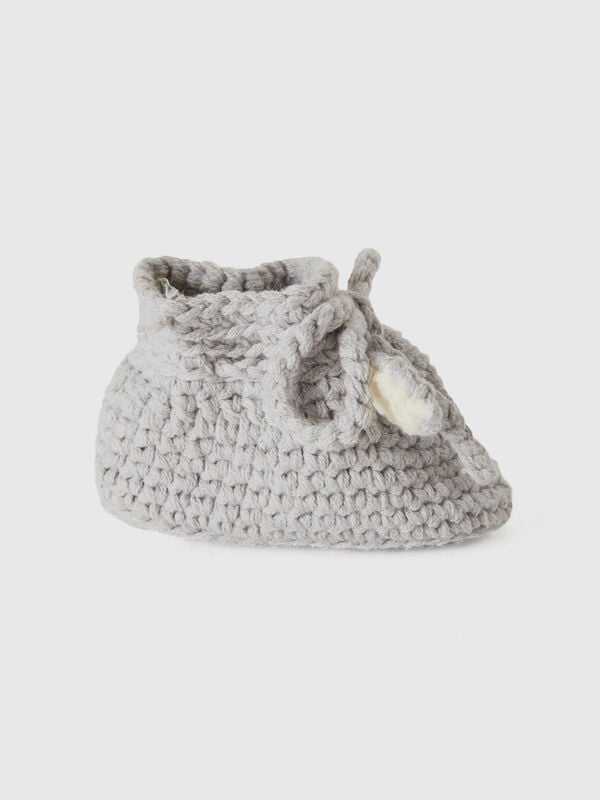 Handmade booties with applique New Born (0-18 months)