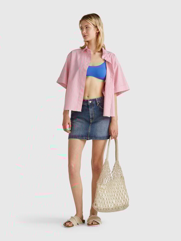 Denim mini skirt Women