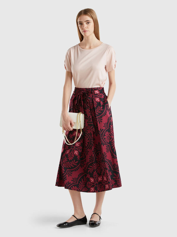 Floral midi skirt Women