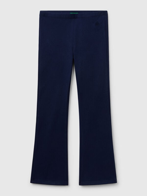 Flared leggings in stretch cotton Junior Girl