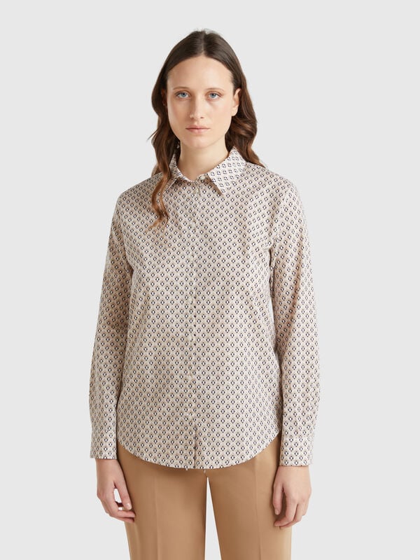 Patterned beige shirt Women