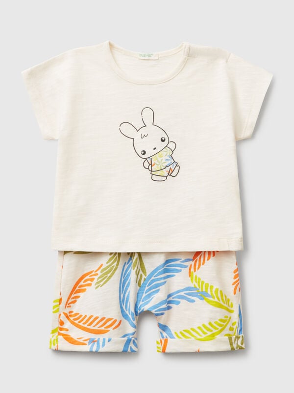 Lightweight t-shirt and shorts set New Born (0-18 months)