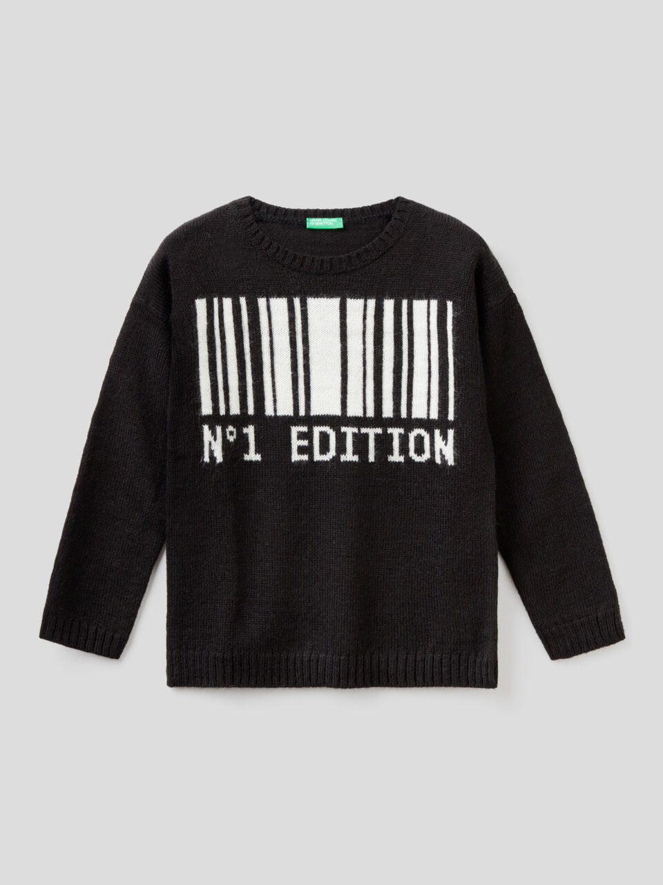 Sweater with barcode inlay image number 1