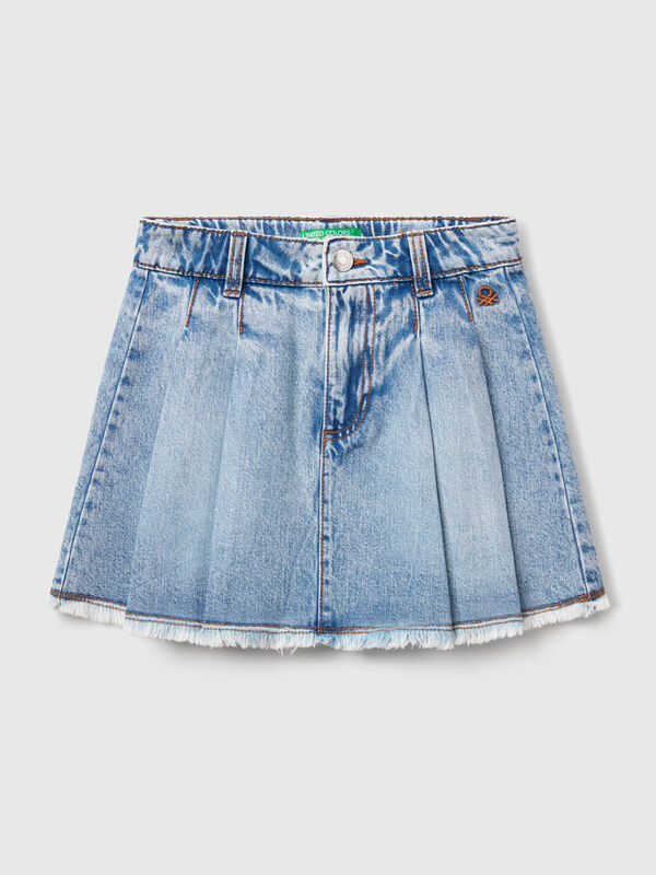 Pleated denim skirt Junior Girl