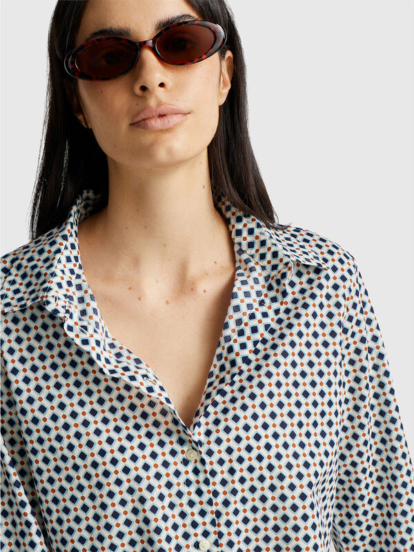 Patterned shirt in lightweight cotton Women