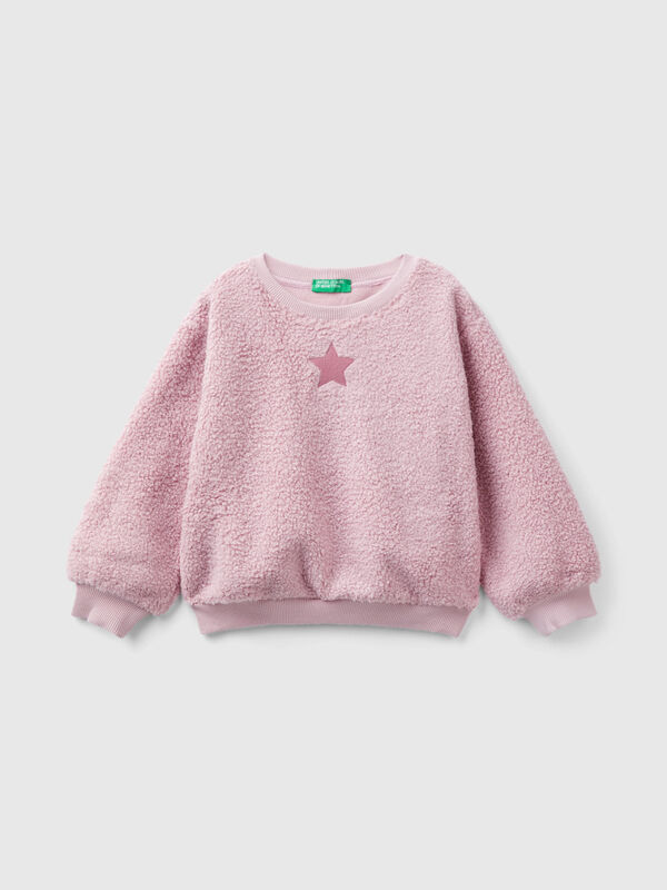 Pullover teddy effect sweatshirt Junior Girl