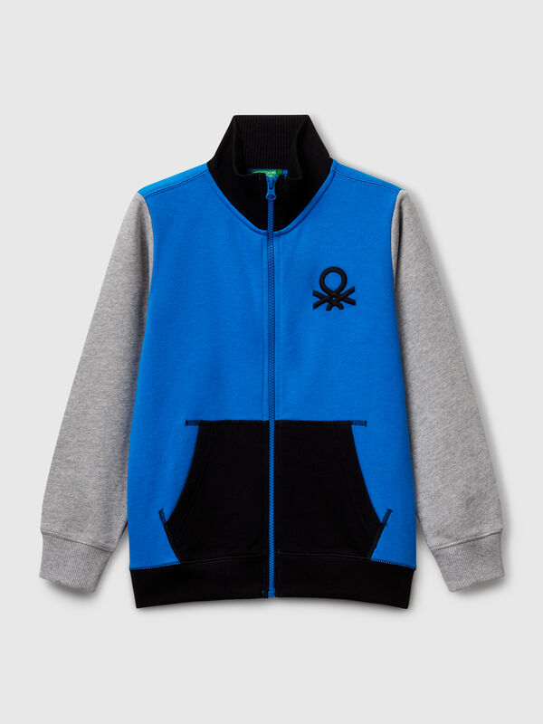 Pure cotton sweatshirt with zipper Junior Boy