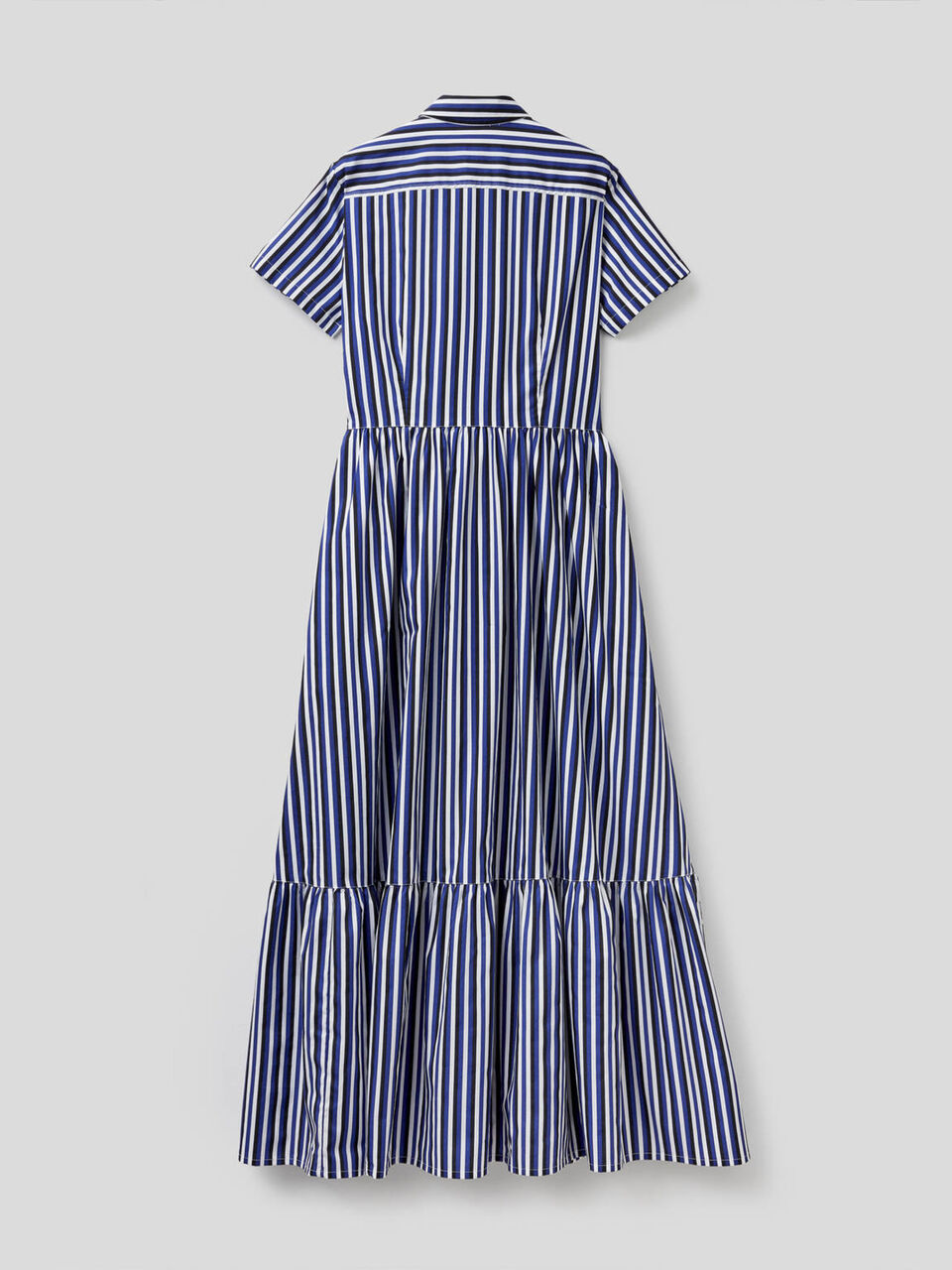 Striped long dress with frill at the bottom image number 2