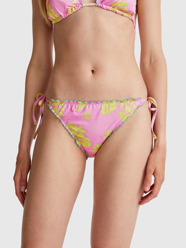 Swim bottoms with flower print Women