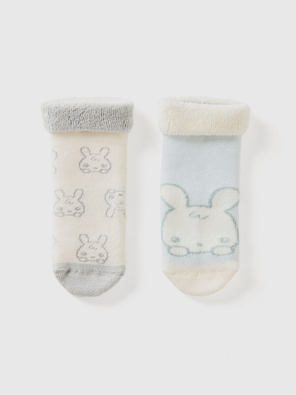 Set of non-slip socks with bunnies New Born (0-18 months)