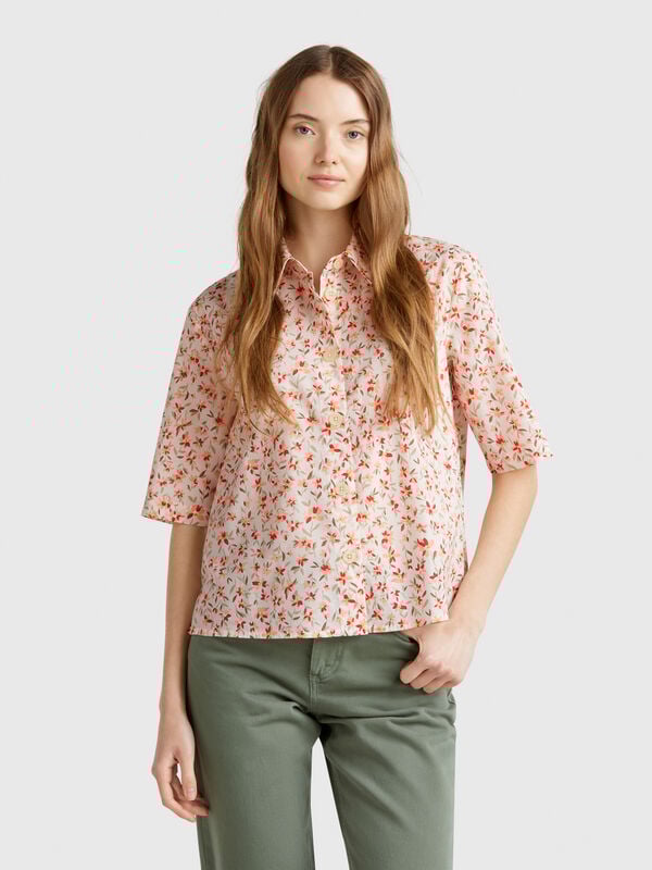 Patterned shirt in lightweight cotton Women