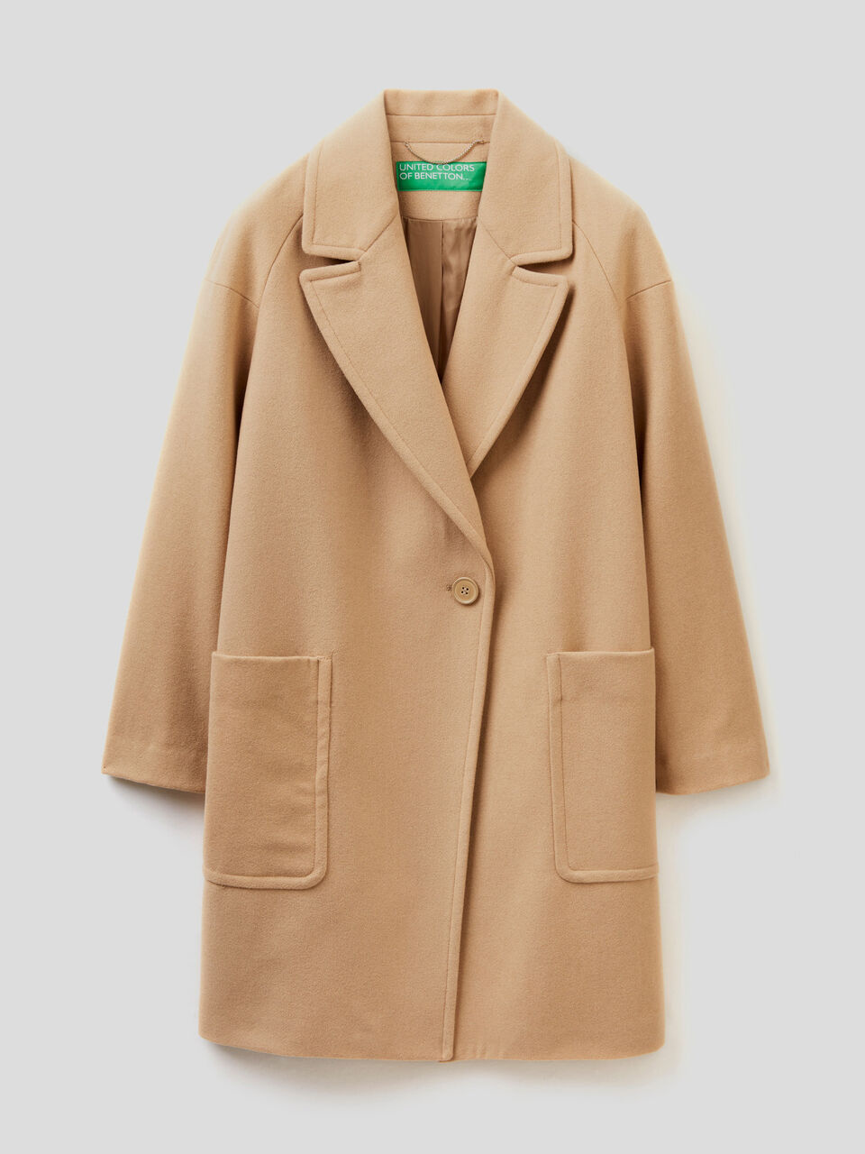 Wool blend cloth coat image number 1