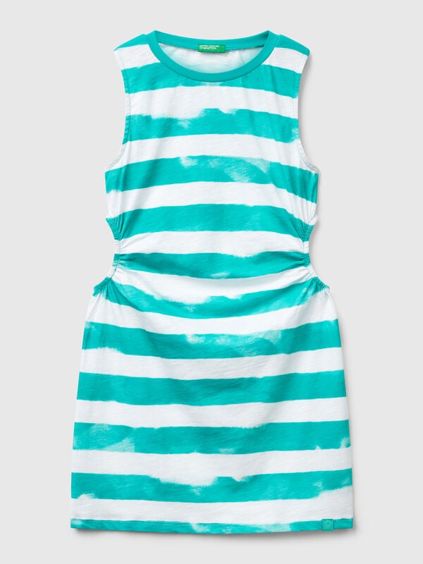 Striped dress with porthole Junior Girl
