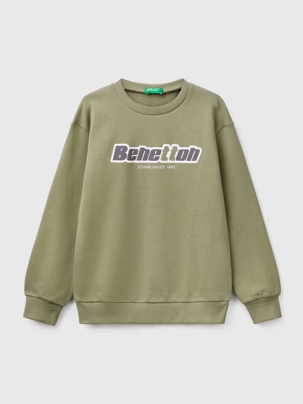 Pure cotton sweatshirt with print Junior Boy