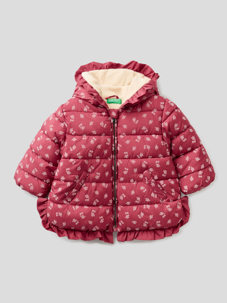 Padded jacket with rouches image number 1