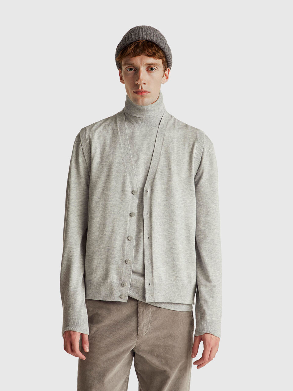S/L V NECK SWEATER Men image number null